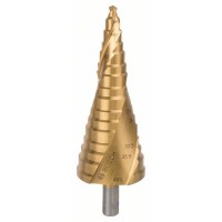 Ступенчатое сверло HSS-TiN M10-M40, 10,0 мм, 125,5 мм Bosch 2608587434