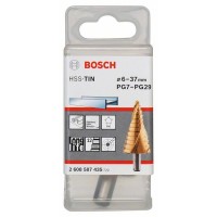 Ступенчатое сверло HSS-TiN 6 - 37 мм, 10,0 мм, 93 мм Bosch 2608587435