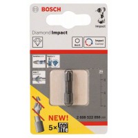 Бита Diamond Impact Diamond Impact, Hex6, 25мм (x1) Bosch 2608522050