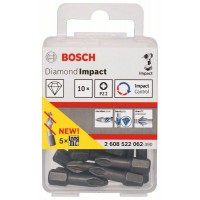 Бита Diamond Impact Diamond Impact, PZ2, 25мм (x10) Bosch 2608522062