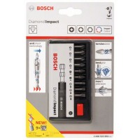Набор из 10 насадок-бит Diamond Impact (смешанный) Diamond Impact 25 мм, PH/PZ/T Bosch 2608522064