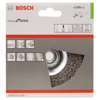 Коническая щетка нерж. 100 мм, 0,35 мм, M14 Bosch 2608622108
