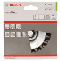 Коническая щетка нерж. 115 мм, 0,35 мм, M14 Bosch 2608622109