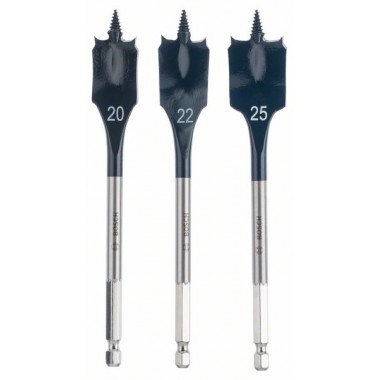 Набор из 3 перовых сверл Self Cut Speed 20,0; 22,0; 25,0 мм Bosch 2608587011
