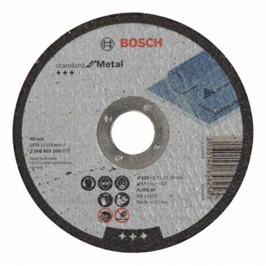 Отрезной диск прямой Standard for Metal A 30 S BF 125x22,23x2,5 мм Bosch 2608603166