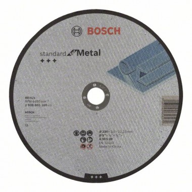 Отрезной диск прямой Standard for Metal A 30 S BF 230x22,23x3,0 мм Bosch 2608603168