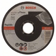 Отрезной круг прямой Standard for Inox - Rapido WA 60 T BF 115x22,23x1,0 мм Bosch 2608603169