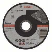 Отрезной круг прямой Standard for Inox - Rapido WA 60 T BF 125x22,23x1,0 мм Bosch 2608603171