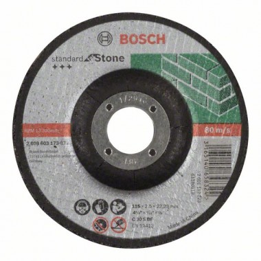 Отрезной круг выпуклый Standard for Stone C 30 S BF 115x22,23x2,5 мм Bosch 2608603173