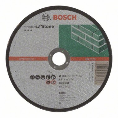 Отрезной круг прямой Standard for Stone C 30 S BF 180x22,23x3,0 мм Bosch 2608603179