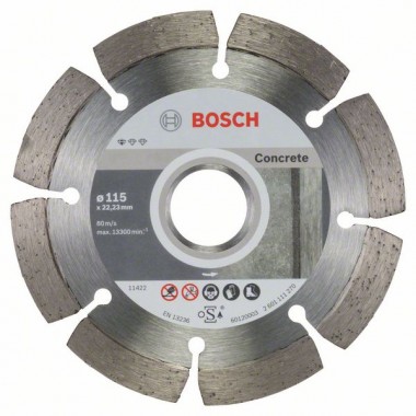 Алмазный диск Standard for Concrete 115x22,23x1,6x10 мм Bosch 2608603239