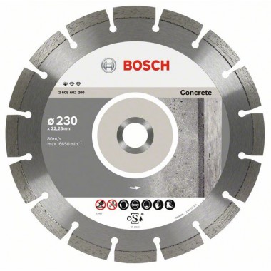 Алмазный диск Standard for Concrete 230x22,23x2,3x10 мм Bosch 2608603243