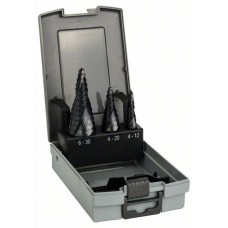 Набор из 3 ступенчатых сверл HSS-AlTiN 4-12; 4-20; 6-30 мм Bosch 2608588069