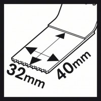 Погружное пильное полотно Carbide AIZ 32 AT Metal 40x32 мм Bosch 2608662033