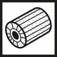 Ламельный шлифовальный валик 19 мм, 80, 100 мм, 100 мм Bosch 2608000598