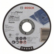 Отрезной круг прямой Best for Metal, Rapido A 60 W BF 115x1,0 мм Bosch 2608603512