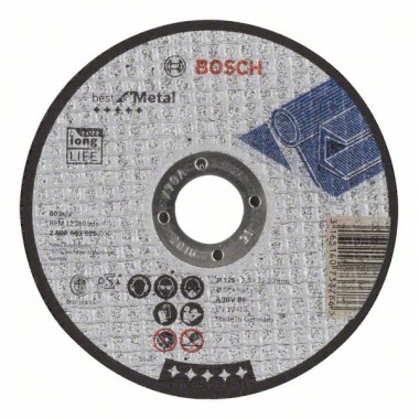 Отрезной круг прямой Best for Metal A 30 V BF 125x2,5 мм Bosch 2608603526