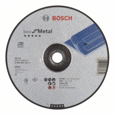 Отрезной круг выпуклый Best for Metal A 30 V BF 230x2,5 мм Bosch 2608603531