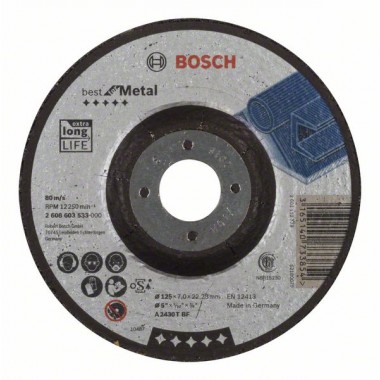 Обдирочный круг выпуклый Best for Metal A 2430 T BF 125x7,0 мм Bosch 2608603533
