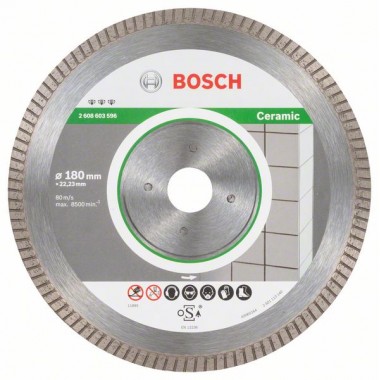 Алмазный диск Best for Ceramic Extra-Clean Turbo 180x22,23x1,6x7 мм Bosch 2608603596