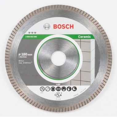 Алмазный диск Best for Ceramic Extra-Clean Turbo 180x25,40x1,6x7 мм Bosch 2608603598
