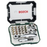 Набор бит-26 с ключом-трещоткой Bosch 2607017322