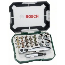Набор бит-26 с ключом-трещоткой Bosch 2607017322