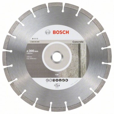 Алмазный диск Standard for Concrete 300x25,40x2,8x10 мм Bosch 2608603805