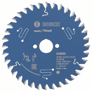 Пильный диск Expert for Wood 130x20x2,4 мм, 36 Bosch 2608644007