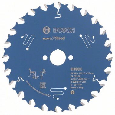 Пильный диск Expert for Wood 140x20x1,8 мм, 24 Bosch 2608644008