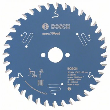 Пильный диск Expert for Wood 140x20x1,8 мм, 36 Bosch 2608644009