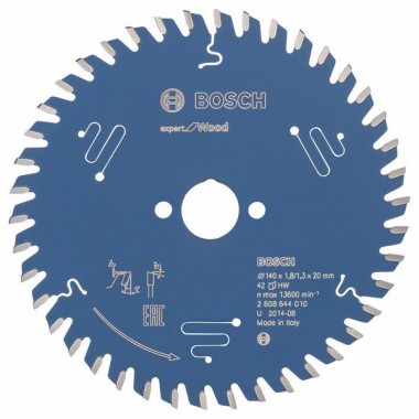Пильный диск Expert for Wood 140x20x1,8 мм, 42 Bosch 2608644010