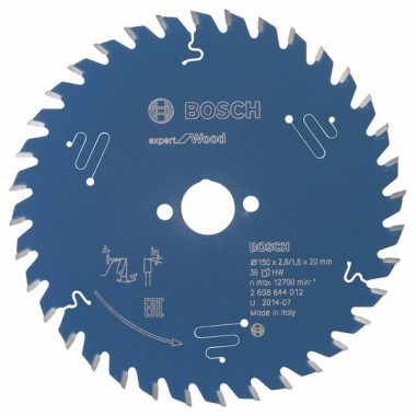Пильный диск Expert for Wood 150x20x2,6 мм, 36 Bosch 2608644012