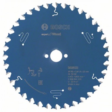 Пильный диск Expert for Wood 180x20x2,6 мм, 36 Bosch 2608644030