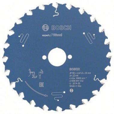 Пильный диск Expert for Wood 180x30x2,6 мм, 24 Bosch 2608644032