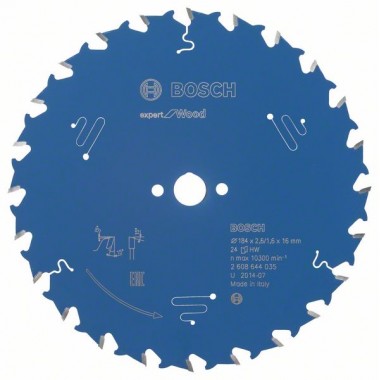 Пильный диск Expert for Wood 184x16x2,6 мм, 24 Bosch 2608644035