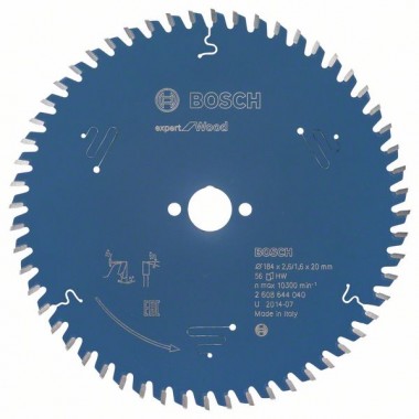 Пильный диск Expert for Wood 184x20x2,6 мм, 56 Bosch 2608644040