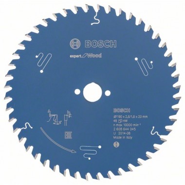 Пильный диск Expert for Wood 190x20x2,6 мм, 48 Bosch 2608644045