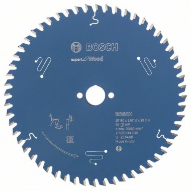 Пильный диск Expert for Wood 190x20x2,6 мм, 56 Bosch 2608644046