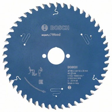 Пильный диск Expert for Wood 190x30x2,6 мм, 48 Bosch 2608644049