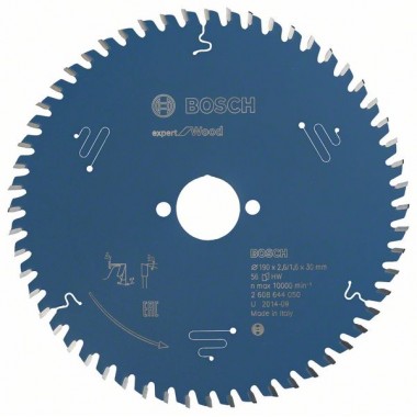 Пильный диск Expert for Wood 190x30x2,6 мм, 56 Bosch 2608644050