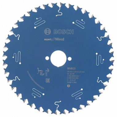 Пильный диск Expert for Wood 210x30x2,4 мм, 40 Bosch 2608644056