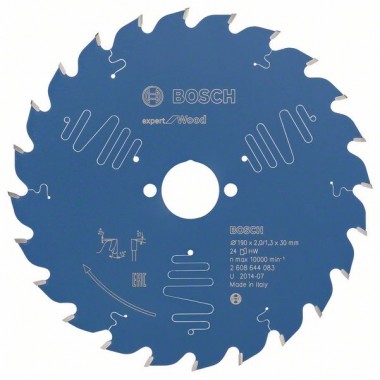 Пильный диск Expert for Wood 190x30x2,0 мм, 24 Bosch 2608644083