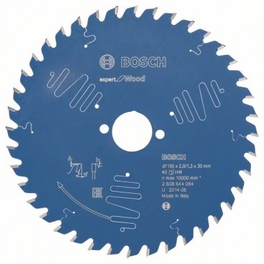 Пильный диск Expert for Wood 190x30x2,0 мм, 40 Bosch 2608644084