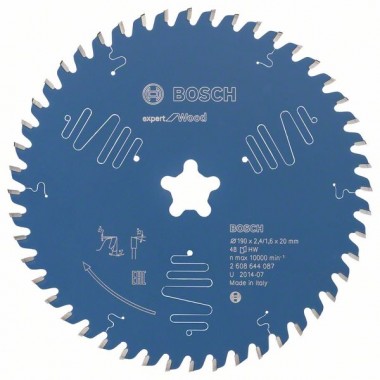 Пильный диск Expert for Wood 190x2,4 мм, 48 Bosch 2608644087