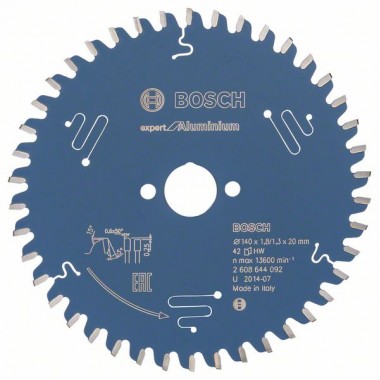 Пильный диск Expert for Aluminium 140x20x1,8 мм, 42 Bosch 2608644092