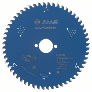 Пильный диск Expert for Aluminium 190x30x2,6 мм, 56 Bosch 2608644102