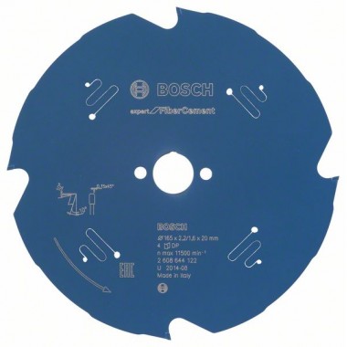 Пильный диск Expert for Fiber Cement 165x20x2,2 мм, 4 Bosch 2608644122
