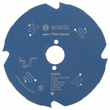 Пильный диск Expert for Fiber Cement 170x30x2,2 мм, 4 Bosch 2608644123