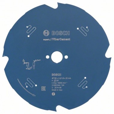 Пильный диск Expert for Fiber Cement 190x20x2,2 мм, 4 Bosch 2608644124